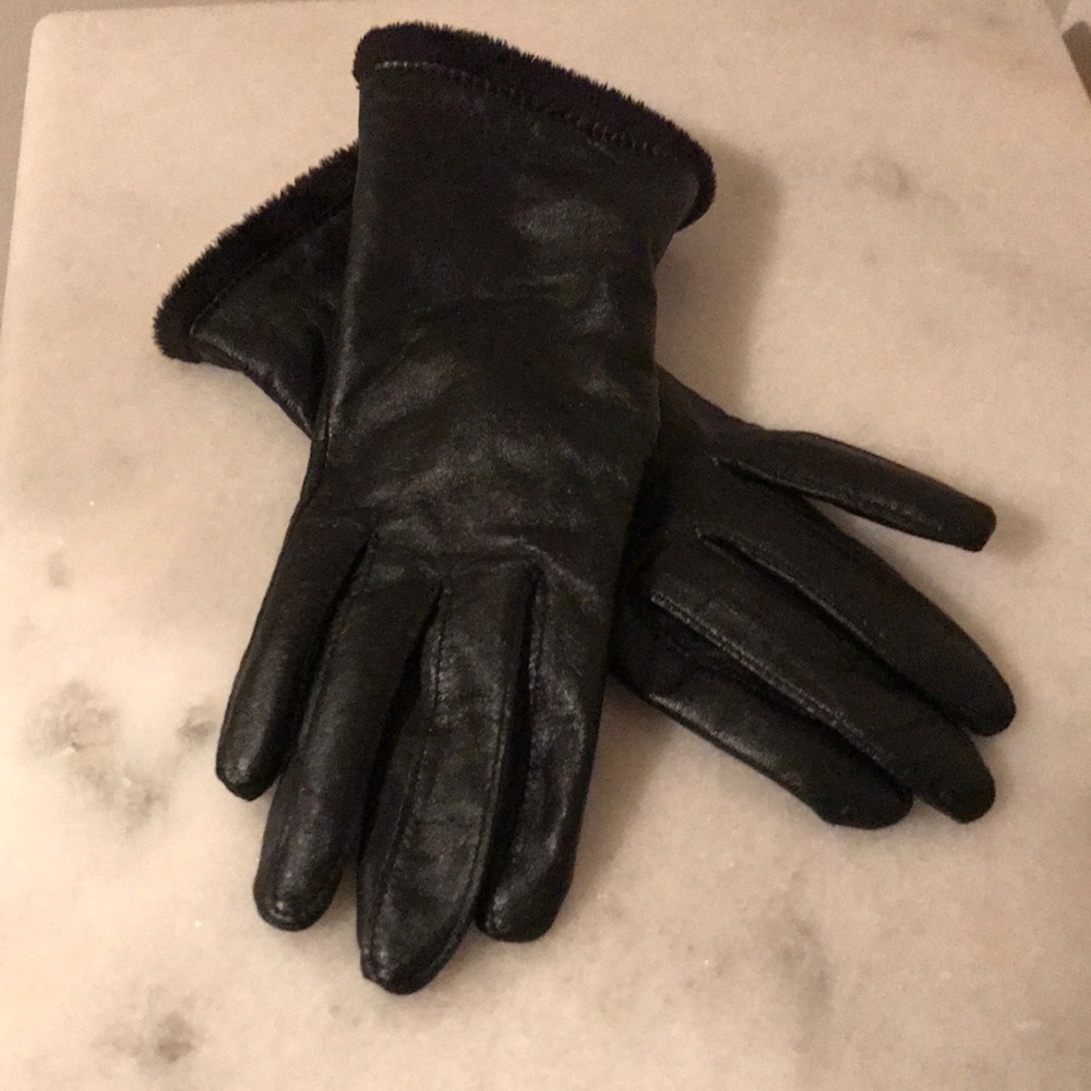 NWOT Charter Club Leather Gloves